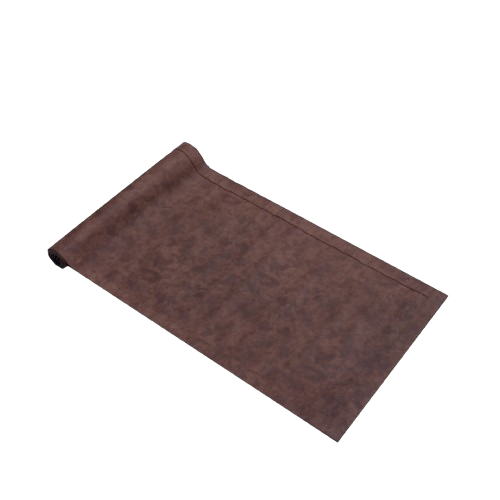 Leather Runner Nubuck Brown 140 x 40 cm