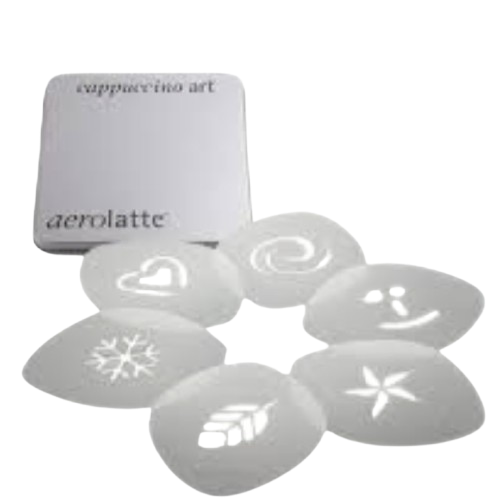 Aerolatte Cappuccino Art Stencils, Set of 6 Novel & Fun Designs