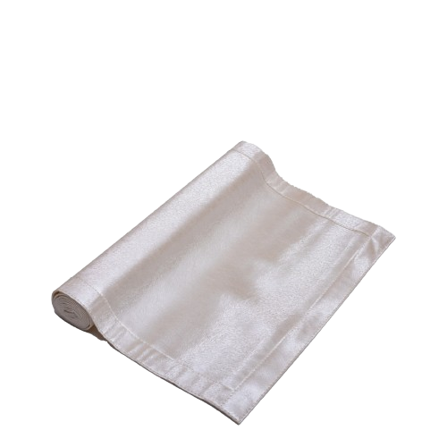 Leather Runner Silver 140 x 40 cm