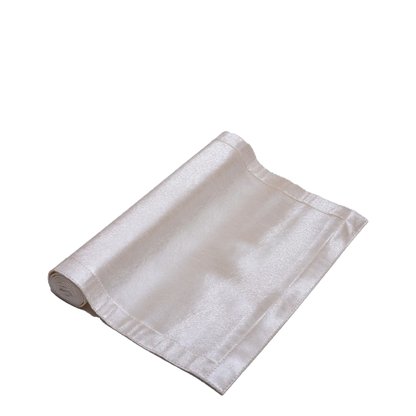 Leather Runner Silver 140 x 40 cm