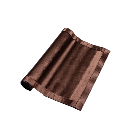 Leather Runner Horseback Brown 140 x 40 cm