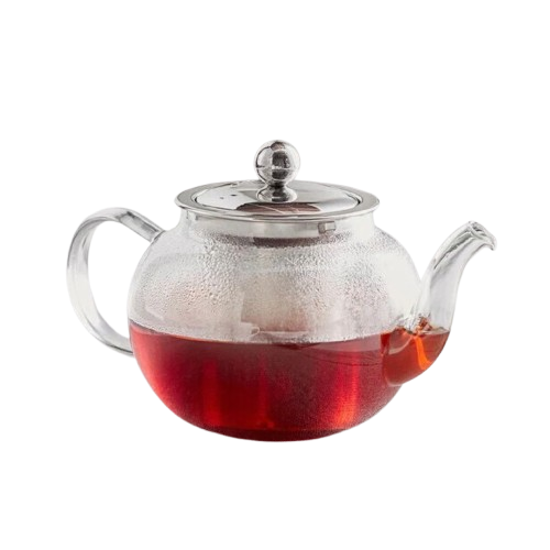 Tea Pot with Stainless Steel infuser  , Transparent
