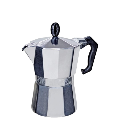 G.A.T Lady Oro Aluminium Stove Top Espresso Maker, 50 ml - Silver
