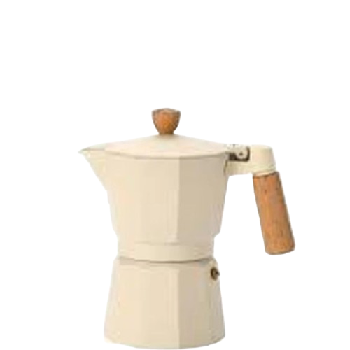 Homi Aluminium Stove Top Espresso Maker, 150 ml - Creamy
